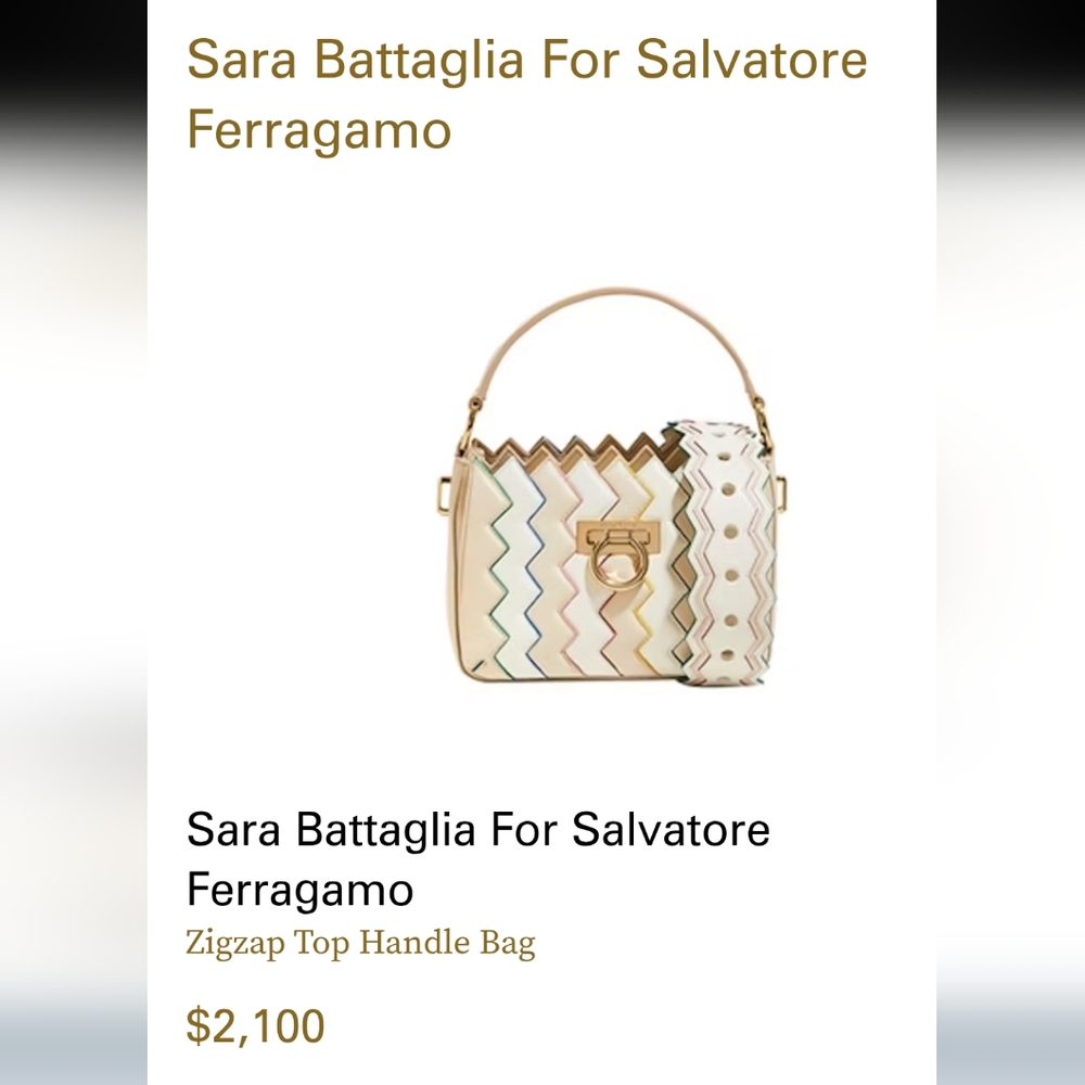 Salvatore Ferragamo Zigzag Top Handle Bag - Picture 16 of 16
